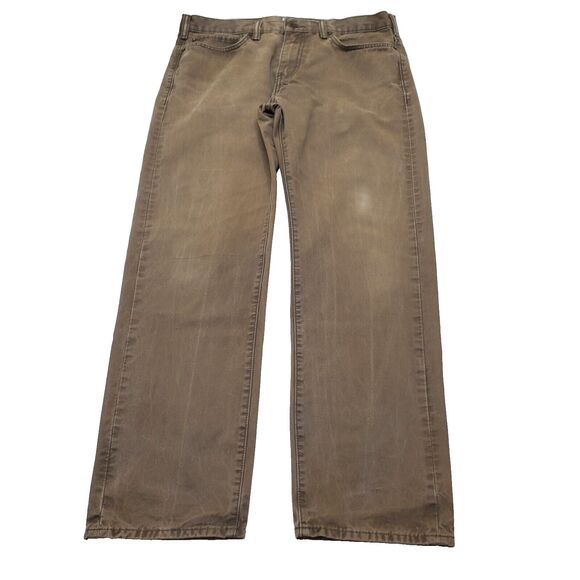 Men's Dockers Straight Fit Jean Pants Brown Size 34x30 - Picture 1 of 13